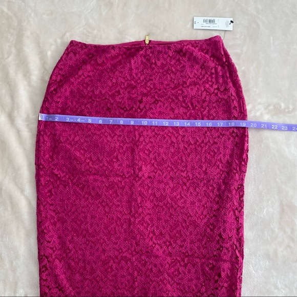 Lace Bright Pink Pencil Skirt - Picture 14 of 14